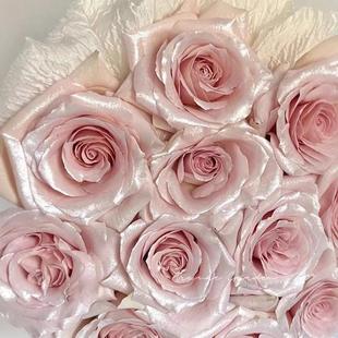 通用珠光白喷漆玫瑰鲜花碎冰蓝珠光喷色剂干花染色喷雾花艺彩喷染