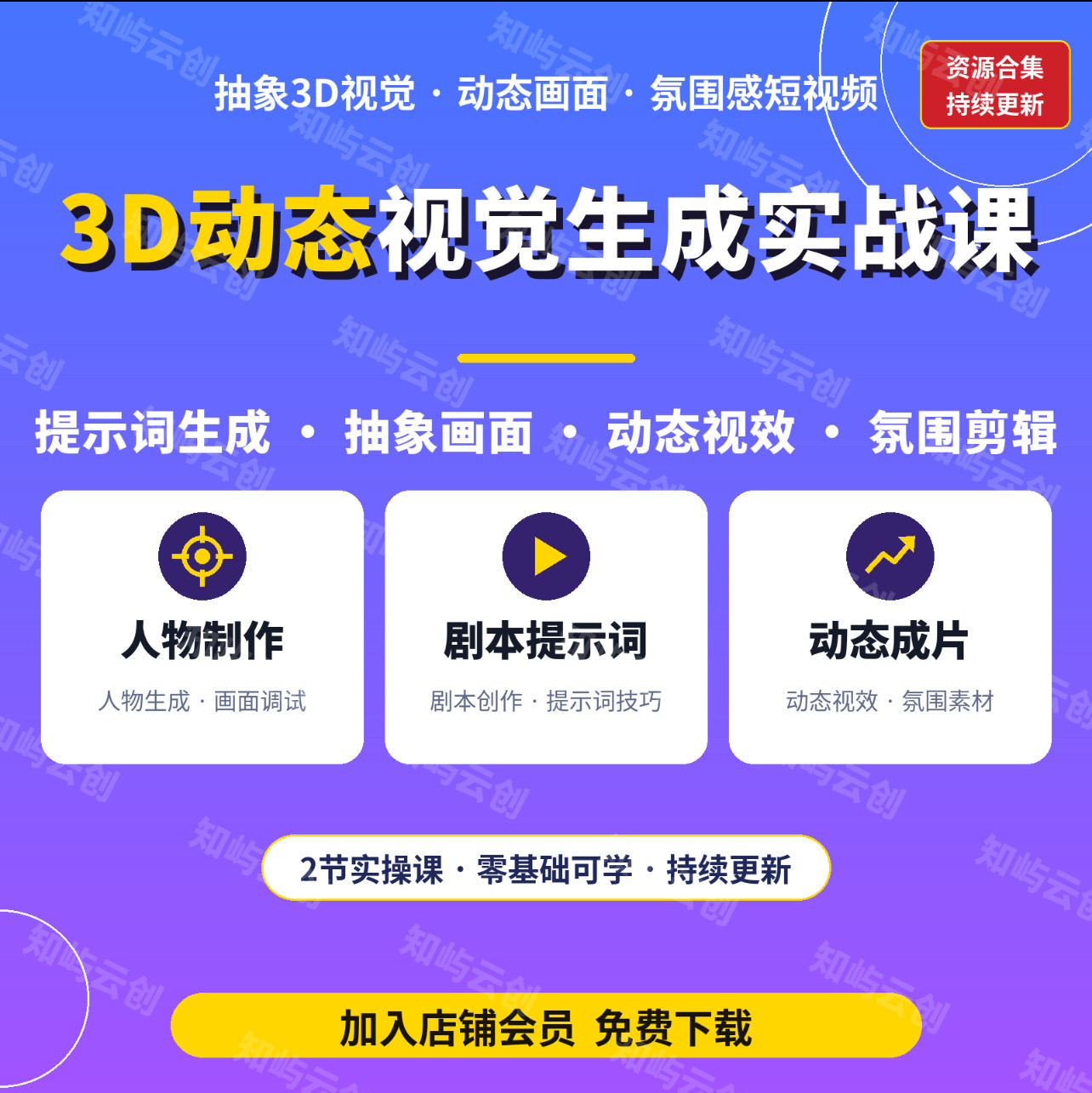 3D动态视觉氛围短视频零基础人物制作流程