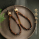 原创天然金丝檀木手机链挂绳招米黄水晶串珠手腕款 挂链女精致高级