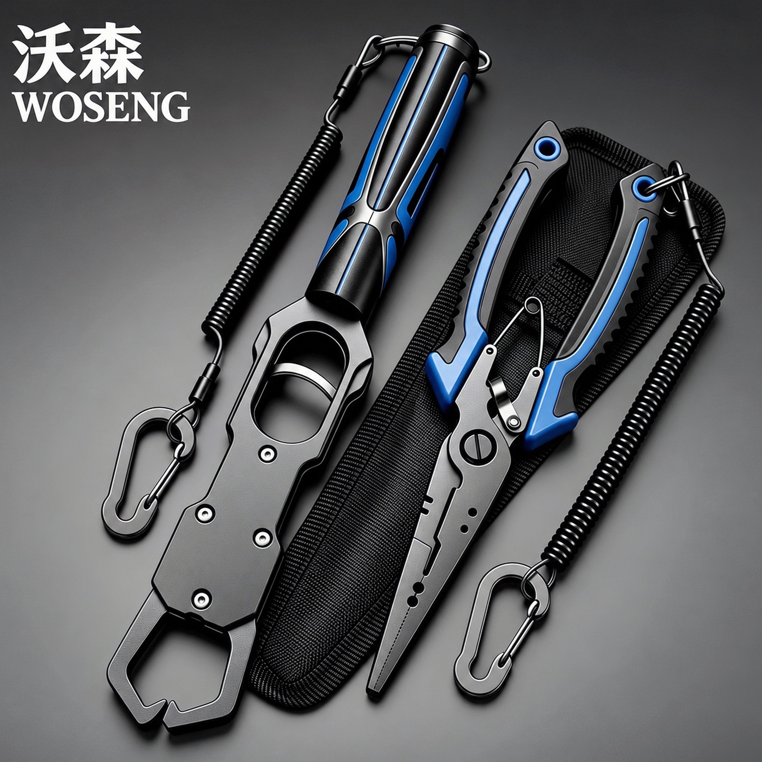 加长特氟龙路亚钳带称大物铝合金控鱼器多功能剪线取钩渔具钓鱼