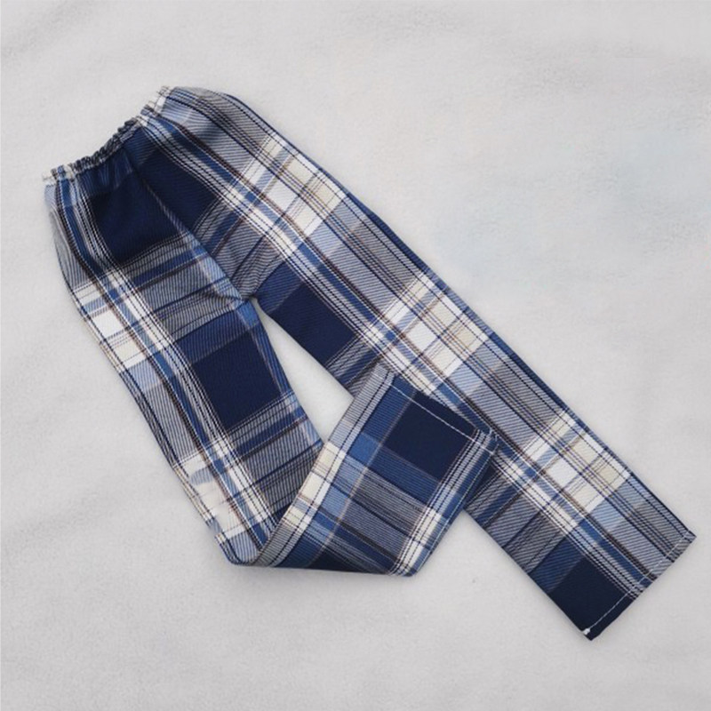 现货可贝贝休闲格子长裤