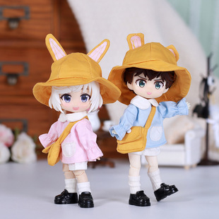 现货可贝贝ob11娃衣jk裙子幼稚园校服套装男娃服装BJD娃娃衣服