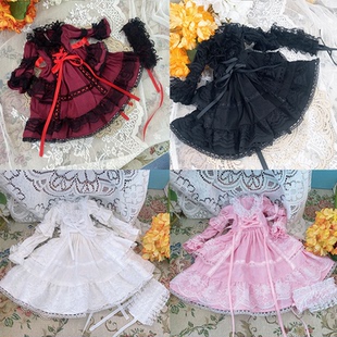 现货可贝贝BJD娃衣3分4分6分女仆裙洛丽塔洋装SD关节人偶公主裙