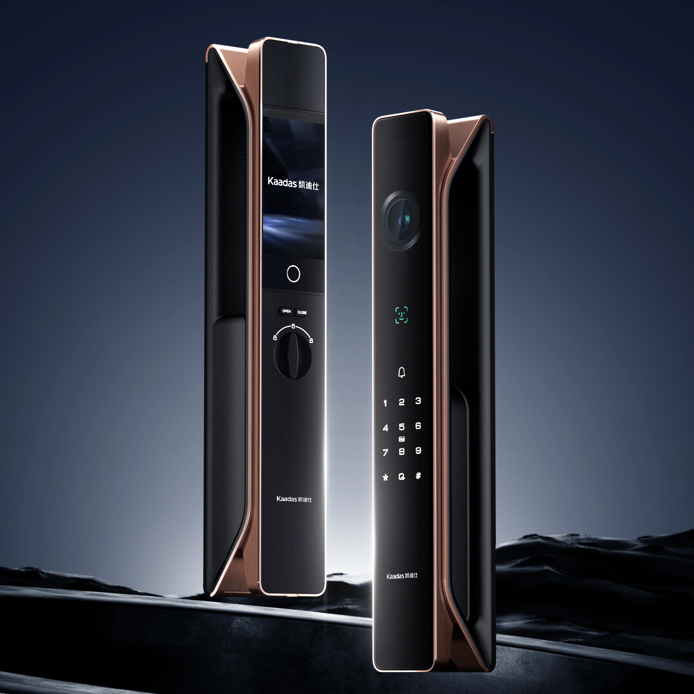 凯迪仕(KAADAS)K70 PRO MAX高清视频智能锁人脸指纹密码卡片解锁