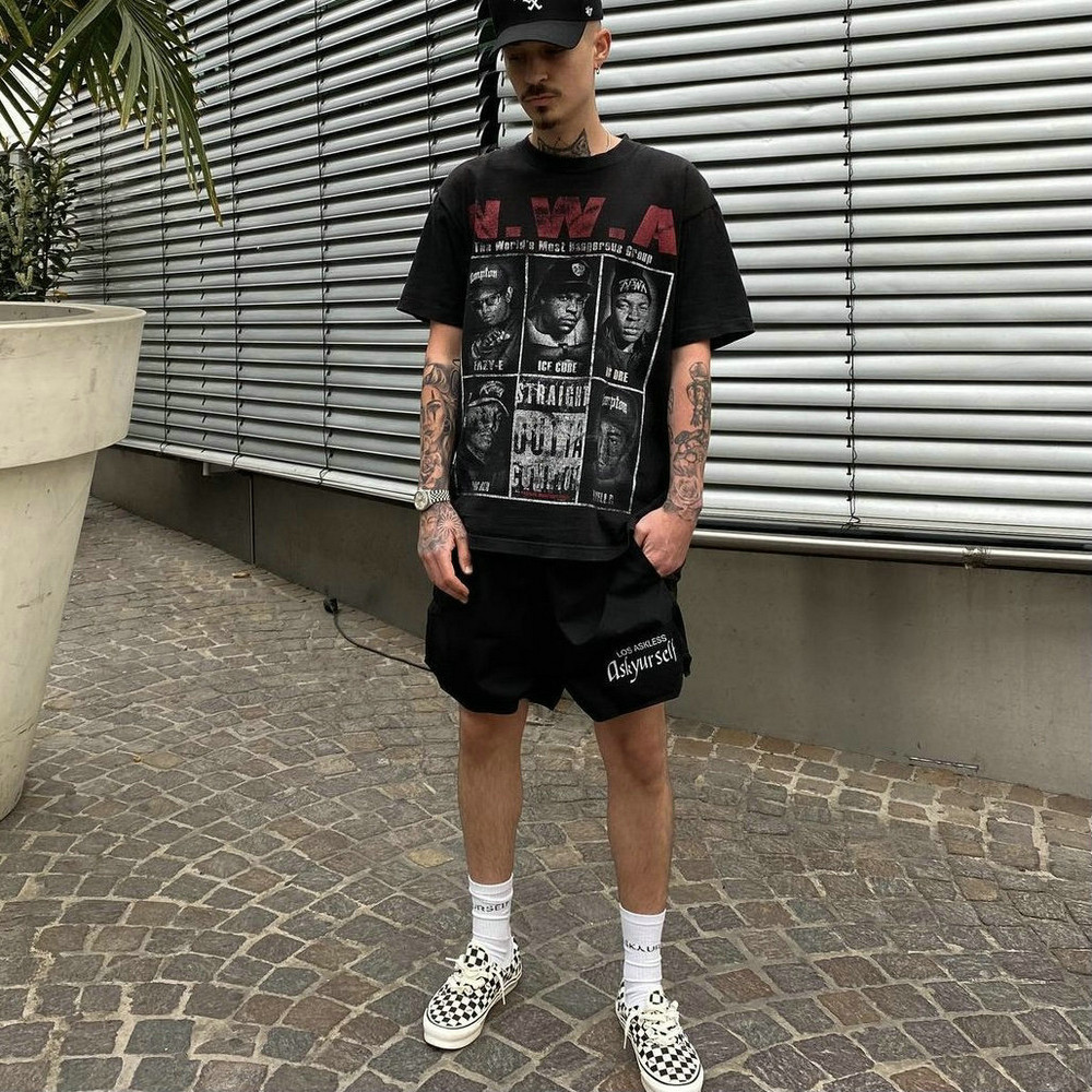 askyurselfS21沙滩裤高街休闲图片