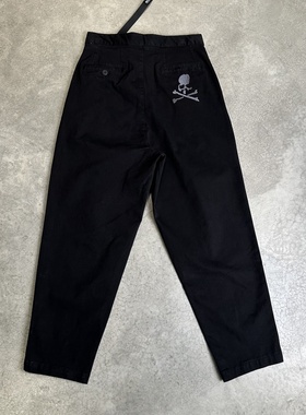 Mastermind联名款斜纹布工装日系卡扣腰带长裤型巨帅宽松休闲裤