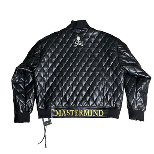 MASTERMIND 25冬季新款夹克廓形宽松休闲骷髅字母刺绣皮衣外套