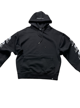 MASTERMIND 25秋冬季新款廓形宽松休闲运动带帽骷髅印花卫衣外套