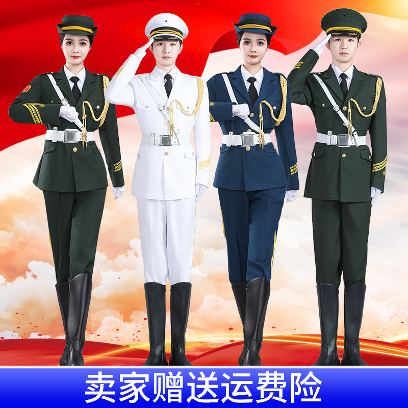 初高中学校仪仗队套装升旗手服装乐队制服合唱舞台装护旗手礼套装