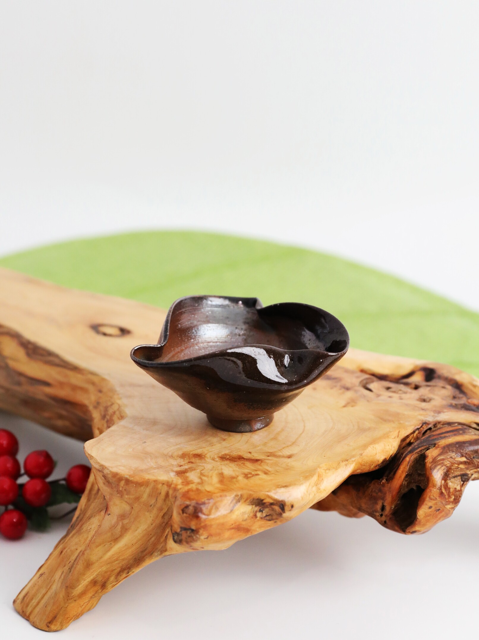 日本常滑烧汤吞 山田想-857柴烧杯子30ml 纯手工日式紫砂陶茶杯