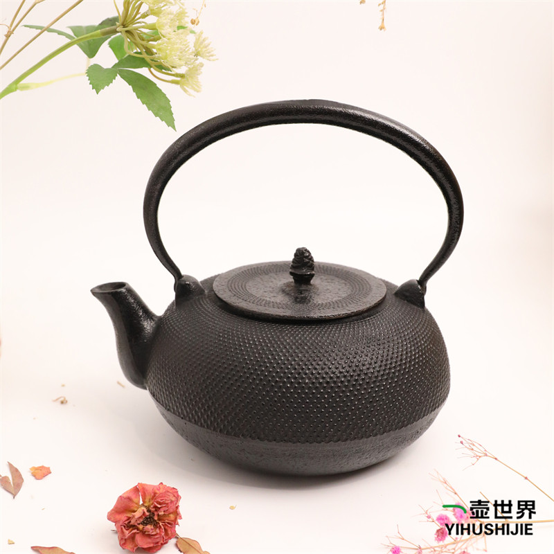 日本铁壶（大）1.4L 南部铁器 手工无涂层铸铁雕刻烧水壶 现货