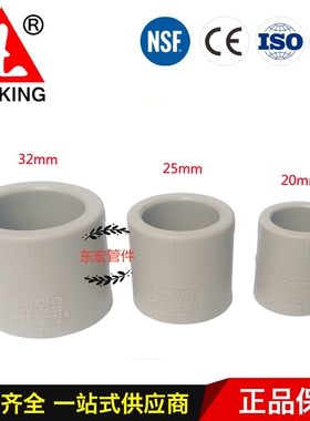 SANKING台湾三厘 PPH热熔水管管件 PPH直接 PP对接头 PPH塑料直通