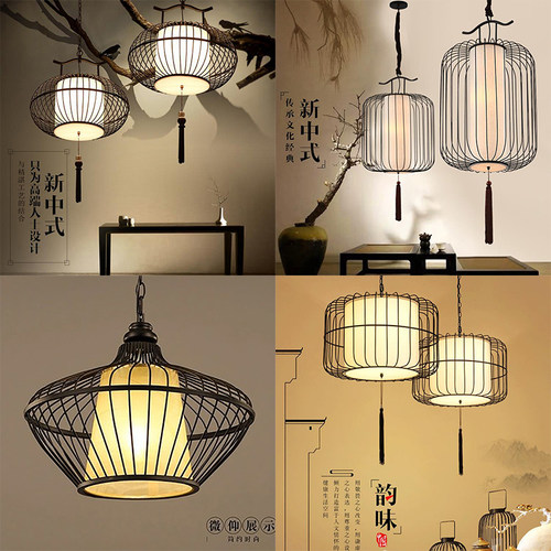 铁艺仿古阳台餐厅鸟笼吊灯