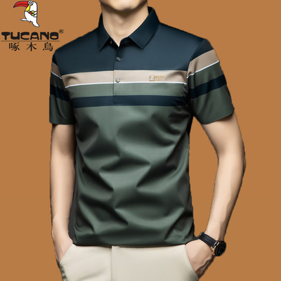 潮牌啄木鸟短袖T恤男大码宽松