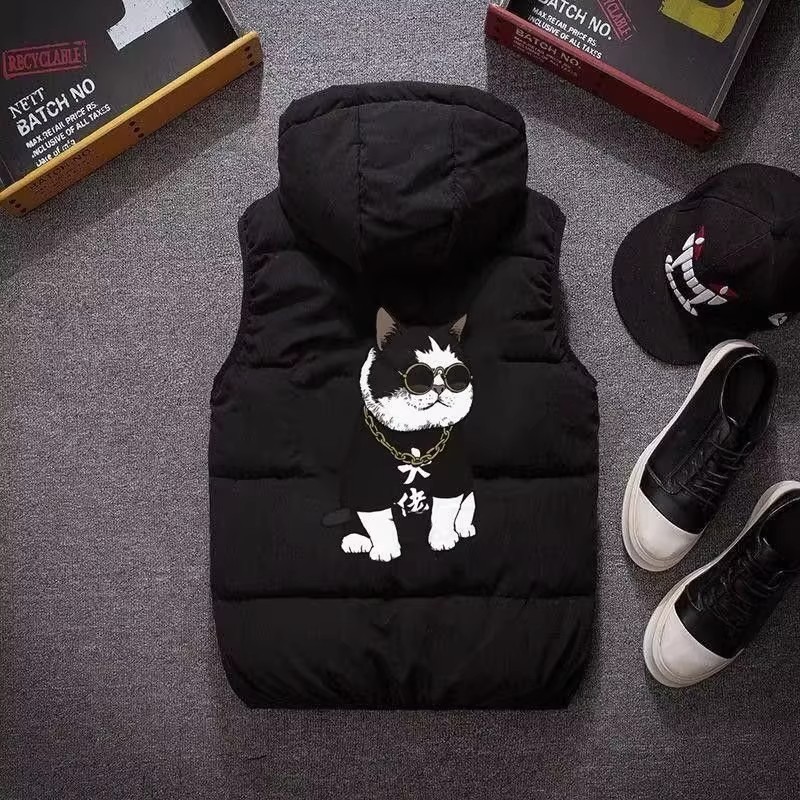 休闲棉马甲男生秋冬季宽