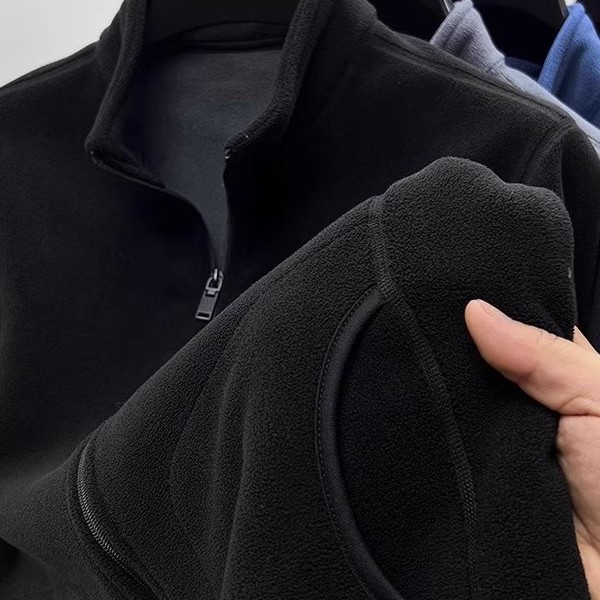 摇粒绒男士外套秋冬季抓