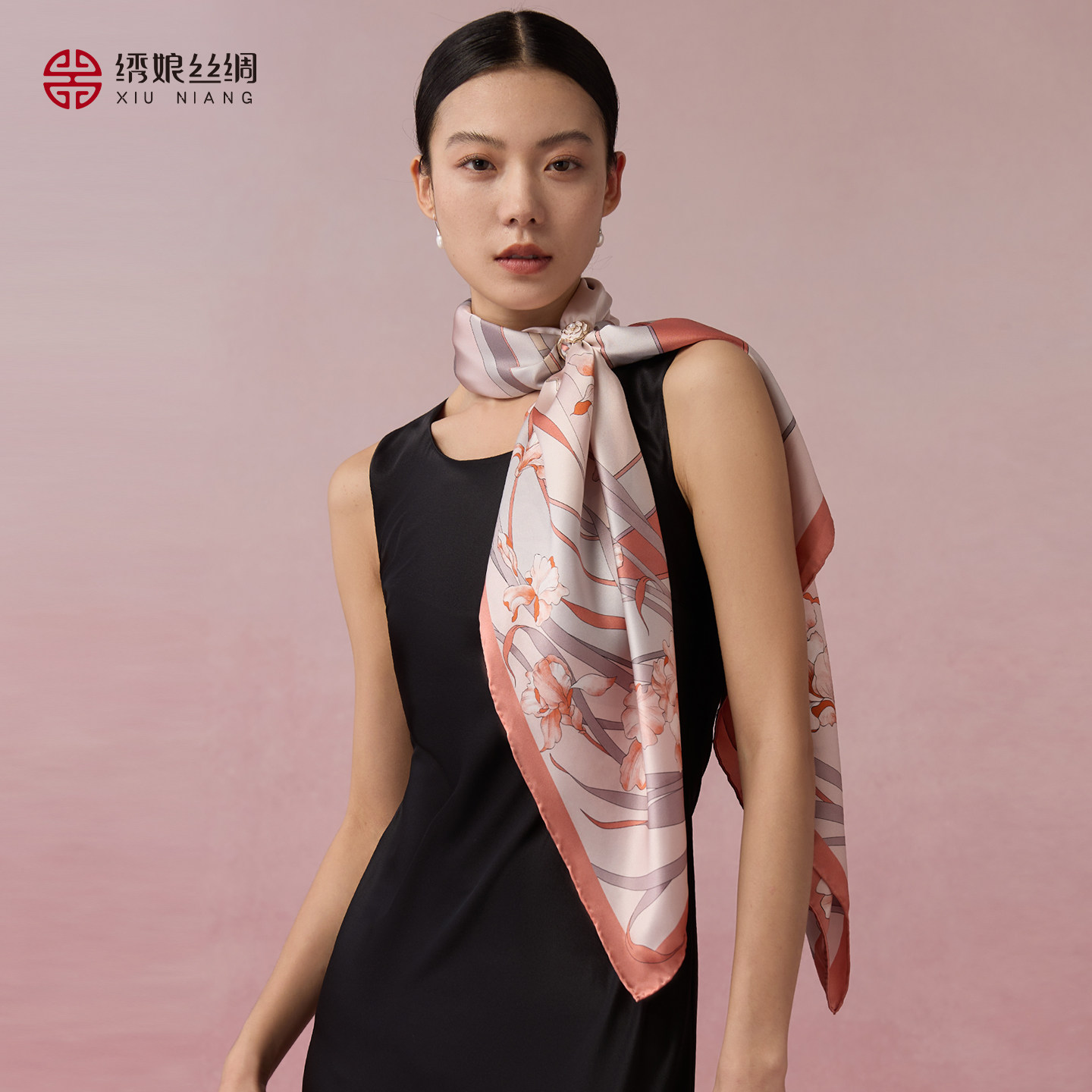 绣娘丝绸2026夏季新款真丝丝巾双面方巾披肩女外搭送女友妈妈礼物