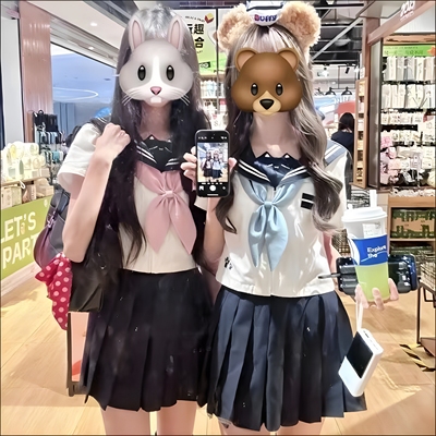 萌款jk制服学院风甜美水手服