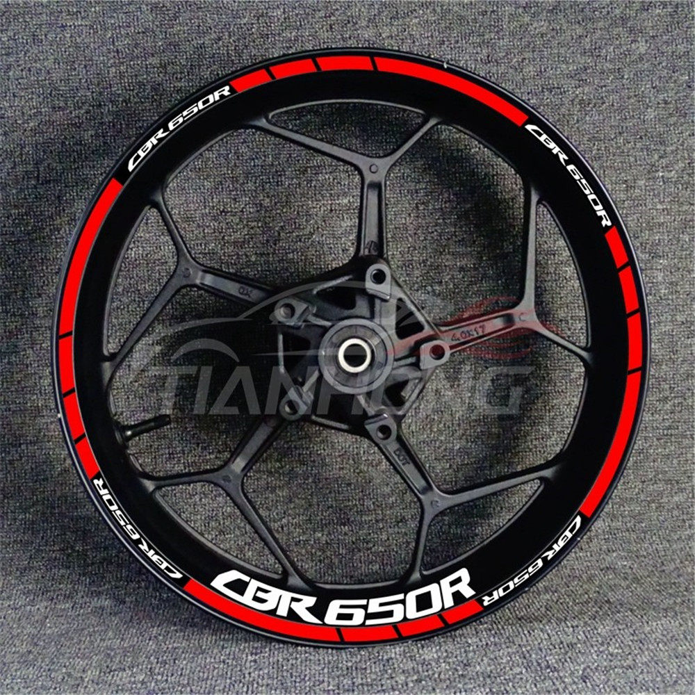 适用CBR650FCBR600RRCBR1000RR F5轮毂车圈轮框改装反光防水贴花
