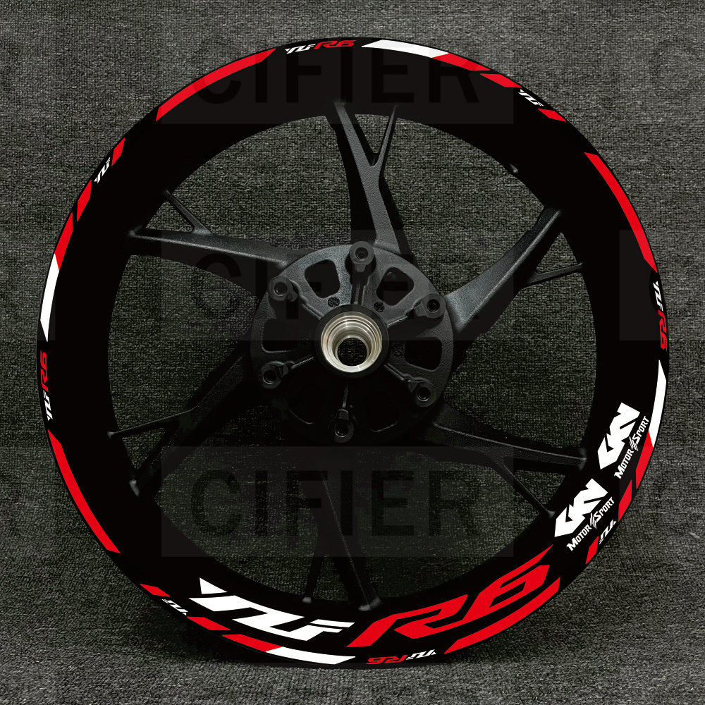 机车摩托车R3 R1 R6贴纸YZFR7R15R25轮毂改装个性轮圈反光贴花