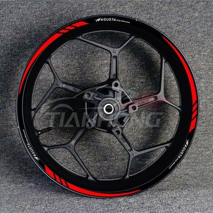 适用675 800 9201090奥古斯塔F3F4RBRUTALE 轮毂轮圈贴纸反光贴花