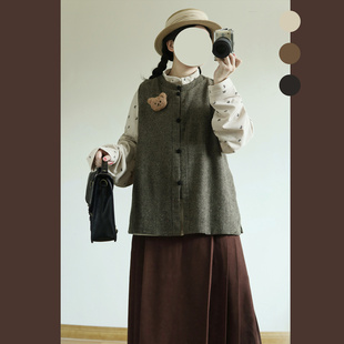 花相知原创【栗栗】明制圆领比甲弓袋袖马面裙改良日常秋冬汉服