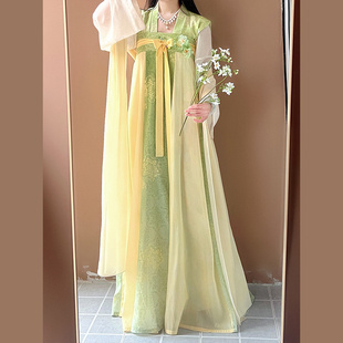 花相知原创汉服【知知】女齐胸八破裙汉服复原唐褙子春夏仙气日常