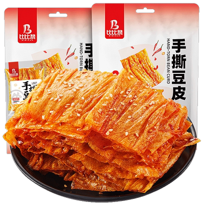 比比赞手撕豆皮80包辣味宿舍零食