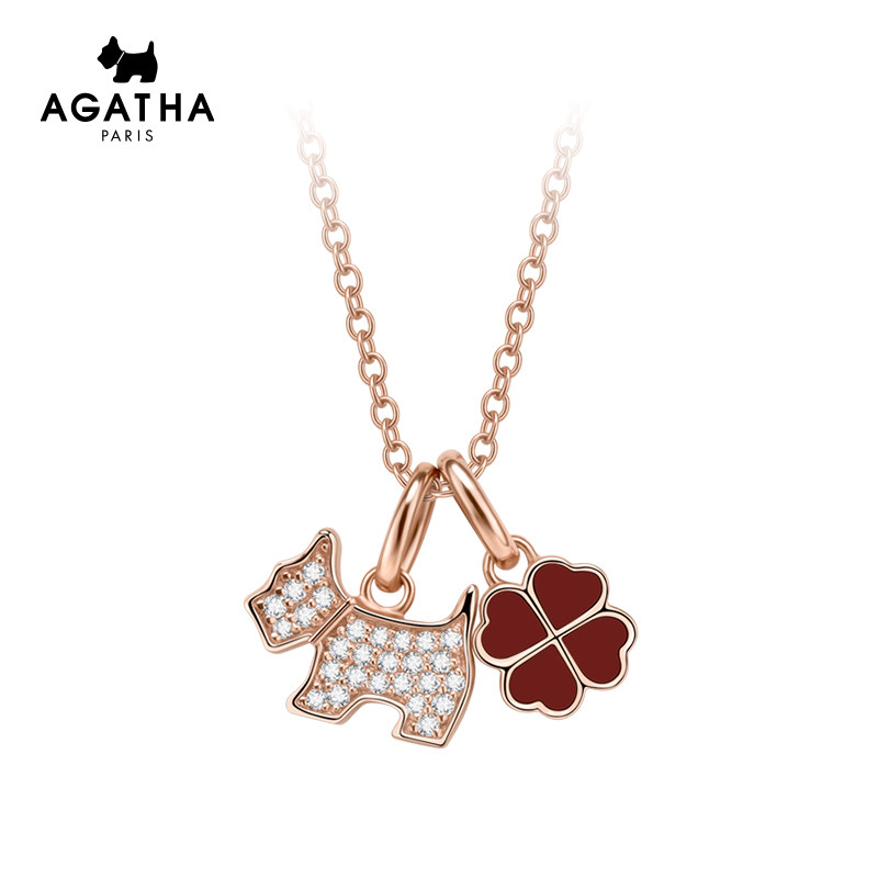 AGATHA/ romantic series Tetraphylla girl student senior Sense of design Jewelry jewelry birthday giftin the Accessories/Fashion Jewelry, Necklace  category - from Buy2taobao.com to provide professional Taobao agent buy service