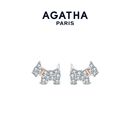 AGATHA 简约耳环轻奢新年礼物 瑷嘉莎法兰西小狗耳钉高级法式