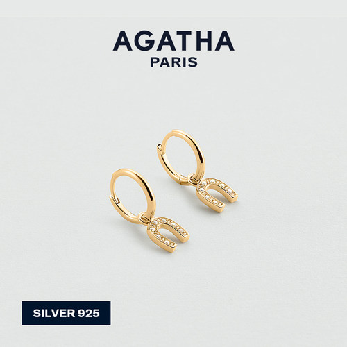 AGATHA驭光前行系列马蹄铁耳环