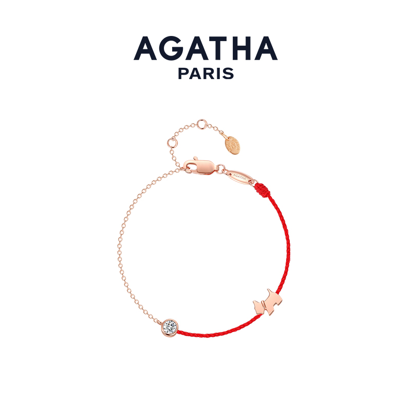 经典红绳手链AGATHA情人节礼物