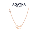 AGATHA 优雅轻奢新年礼物 瑷嘉莎臻我镂空小狗项链锁骨链法式