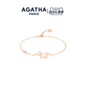 AGATHA 瑷嘉莎臻我镂空小狗手链纯银法式 优雅饰品圣诞礼物