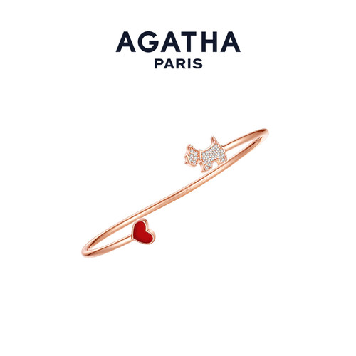 锆石爱心小狗手镯AGATHA