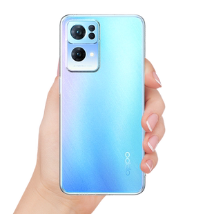 希凯适用opporeno7pro手机壳透明Reno7手机套reno7se气囊防摔保护套新款硅胶软全包边男女潮个性创意简约支架