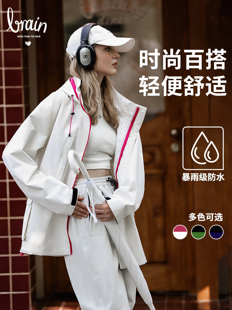 雨衣摩托车套装男子2025新款雨衣女子单件防雨自行车徒步旅行劈开