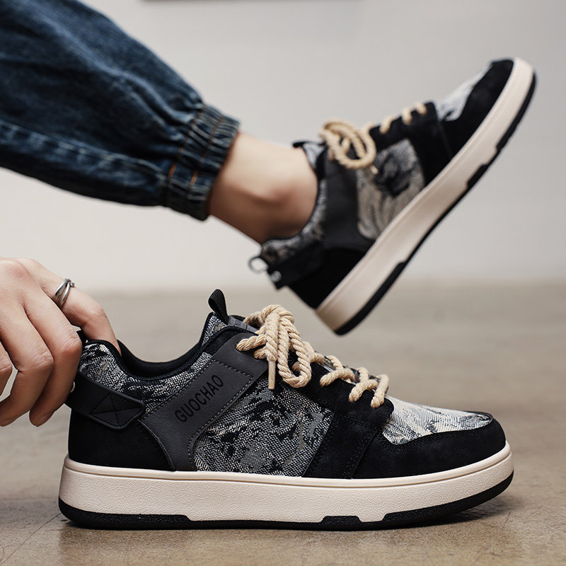 핑크 남성 신발 2024 신상 겨울 통기성 다재다능한 캐주얼 플랫 슈즈 인터넷 연예인 인기 청소년 운동화