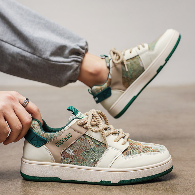 핑크 남성 신발 2024 신상 겨울 통기성 다재다능한 캐주얼 플랫 슈즈 인터넷 연예인 인기 청소년 운동화