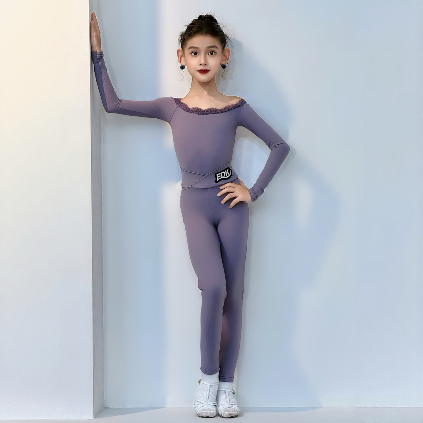 梵蒂恺儿童拉丁舞服2026新款演出服女长袖练功服舞蹈服拉丁裤套装