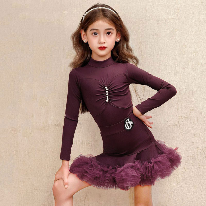 梵蒂恺2025拉丁舞服女童练功服冬长袖锦纶舞蹈演出服拉丁舞服套装,运动/瑜伽/健身/球迷用品,拉丁舞练习套装,淘宝优惠券,粉丝福利购,淘宝优惠卷