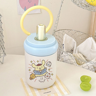 布丁狗职业风萌物保温水杯|蓝色圆环提手保温杯+ 马克杯