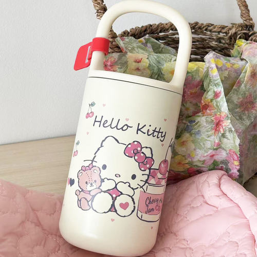 高性价比 Kitty 樱桃316不锈钢保温杯 + 马克杯双杯组合精美礼盒