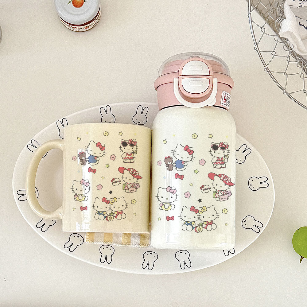 日常心动款便携式杯子百变 HelloKitty 粉色双饮盖保温杯+马克杯,个性定制/设计服务/DIY,保温杯,淘宝优惠券,粉丝福利购,淘宝优惠卷