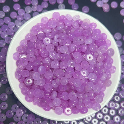 冰透巴山翠紫色算盘珠隔片手工DIY文玩佛珠饰品手链项链配饰配件