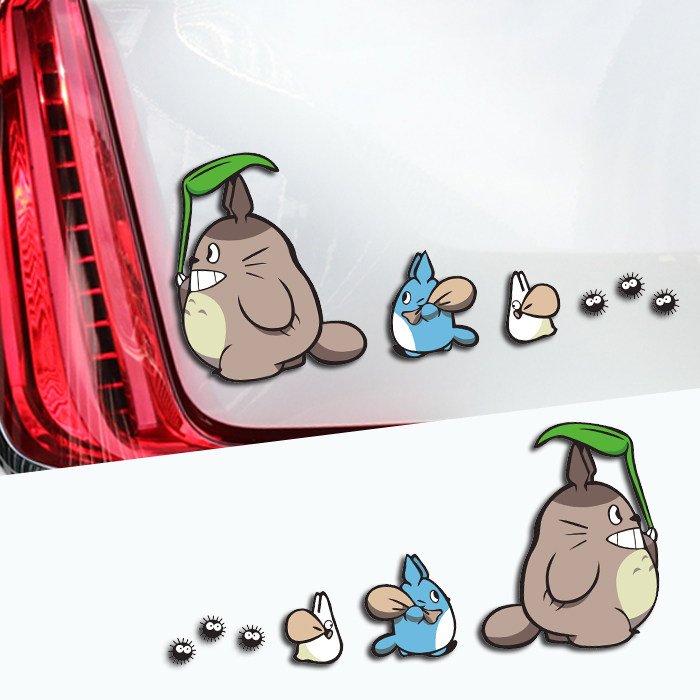 新品包邮 龙猫车贴卡通动漫可爱汽车贴纸划痕贴创意个性搞笑车身