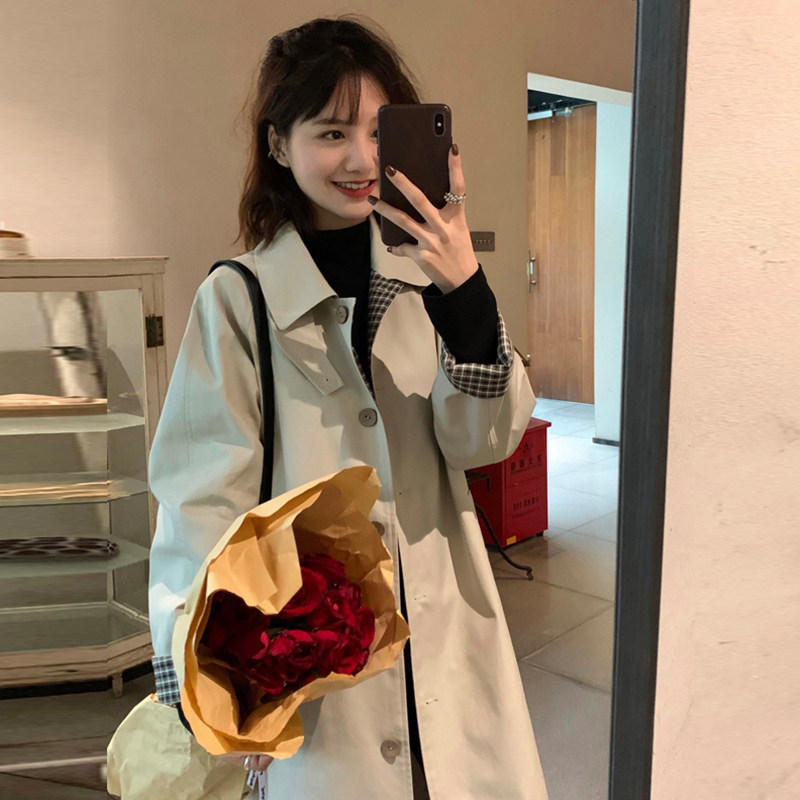 高级感风衣外套女2022年新款春秋季韩版中长款小个子chic早春大衣