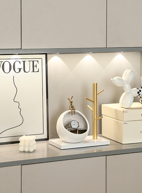 入户玄关装饰品钥匙收纳摆件门口客厅电视柜家居轻奢高档新居礼品