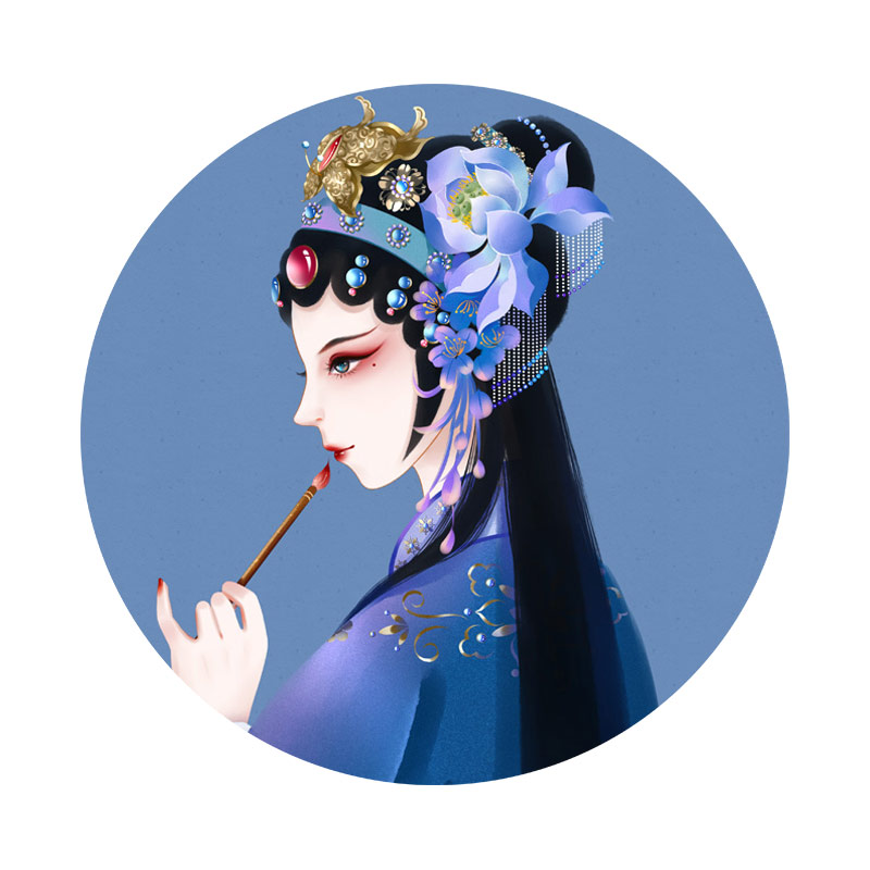 2024新款钻石画满钻古风花旦美女客厅卧室国潮砖石贴画十字绣2025