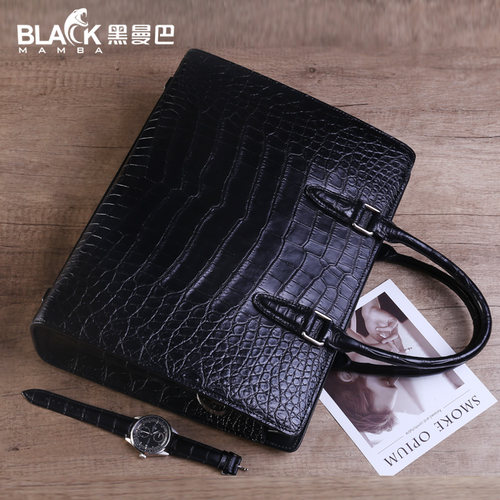 黑曼巴手工商务风律师全皮办公包